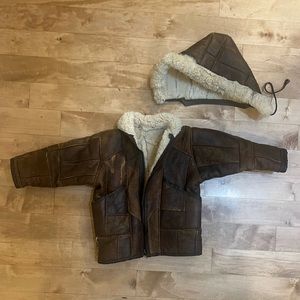 Vintage European leather kids(3-4yr old) jacket
